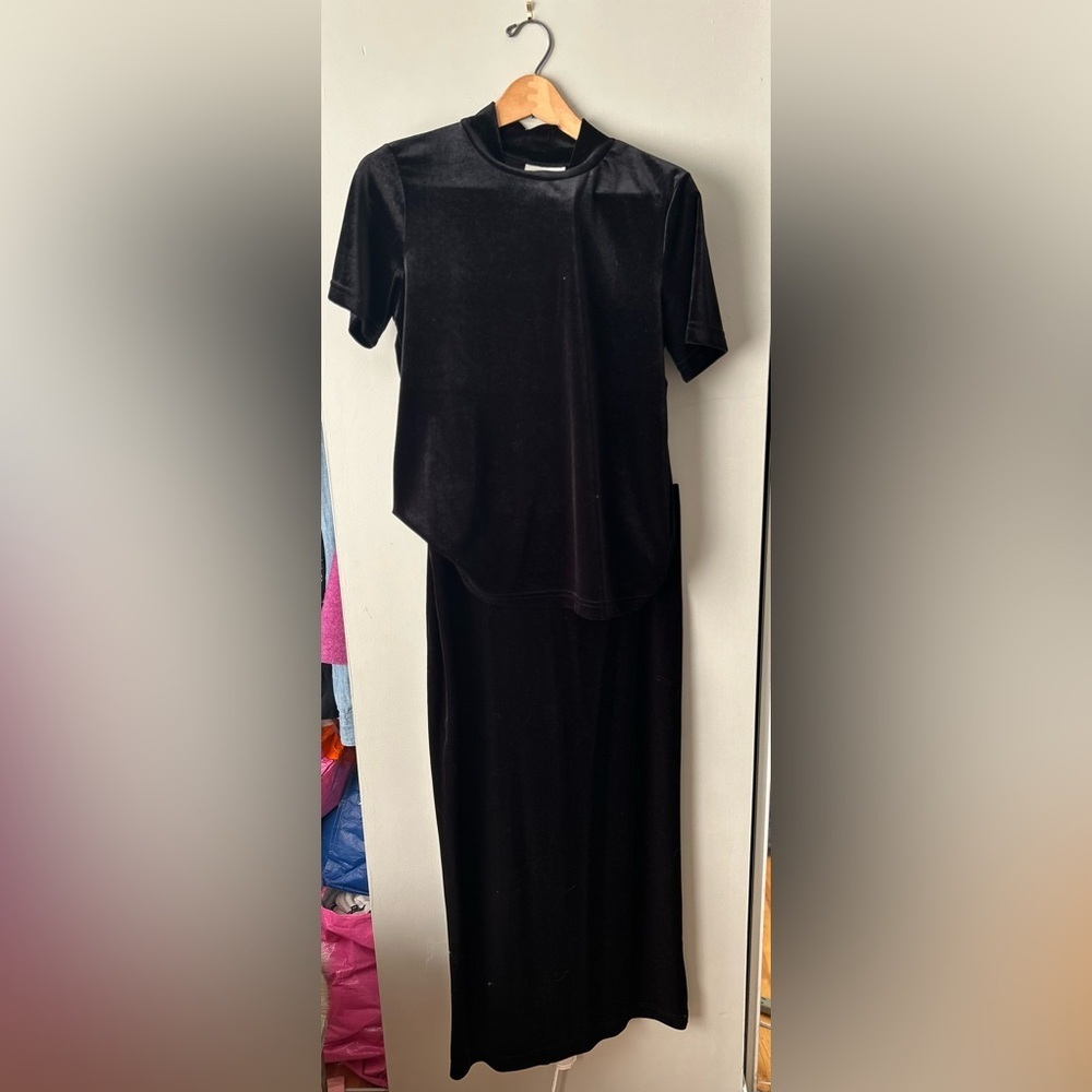 2pc vintage velour skirt set - Picture 9 of 11